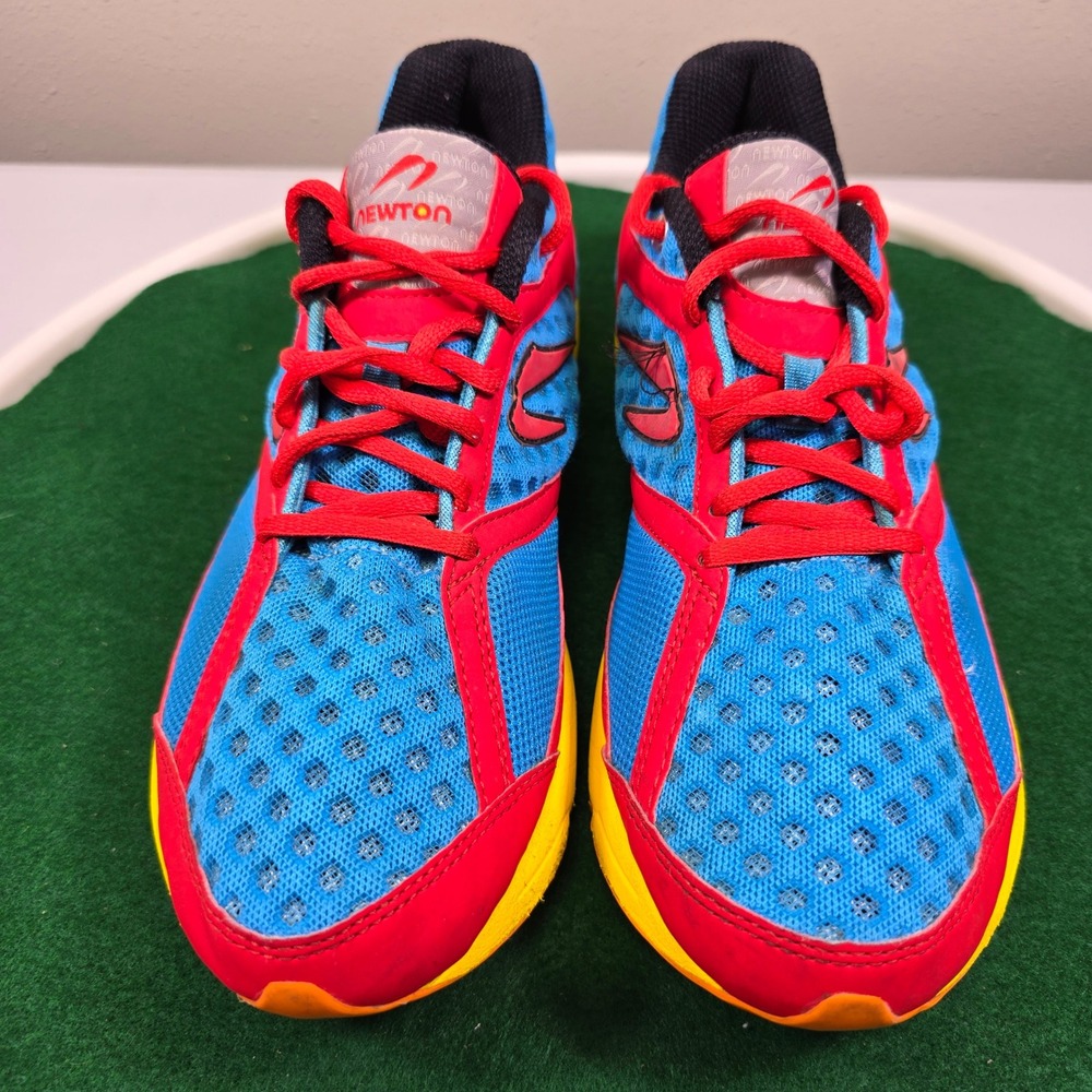 Newton Gravity Running Shoes Mens 8 Blue Red Yellow Road Trainers 000113 Mesh